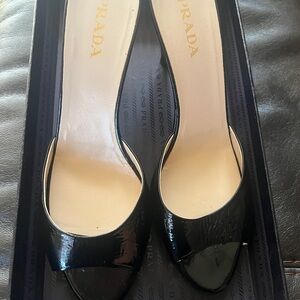 Prada Black Patent Leather Heels